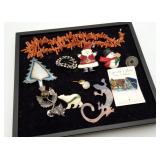 Coarl Necklace Vintage Brooches & Pins Jewelry Lot