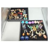 LARGE Group Clip on Csotume Earrings Jewelry LOT