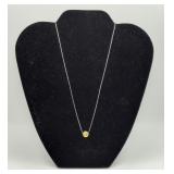 Sterling Silver Necklace Crystal Pendant