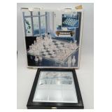 14' Glass Chess Set & Tic Tac Toe Games