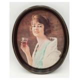 Vintage Coke Coca-Cola Serving Tray Flapper Girl