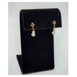 14k Gold Pearl Stud Earrings