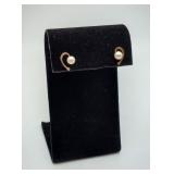 14k Gold Pearl Stud Earrings