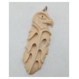 Carved Bald Eagle BONE??? Pendant