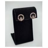 Sterling Silver Claddagh Clip-On Earrings MIB