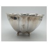 Sterling Silver Scallop Footed Shell Dish 159gms