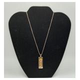 Sterling Silver Pendant Floral &Box Chain 7.1 grms