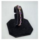 10k Gold Amethyst Diamond Bracelet 7grams TWT