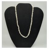Natural Cultured Strand Pearls with silver clasp