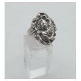 Kirk & Son Sterling Silver Floral Ring 12.7 grams