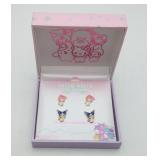18k Gold Flash Hello Kitty Earrings MINT IN BOX
