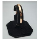 Rose Gold Sterling Silver Hinged Bangle Bracelet 8