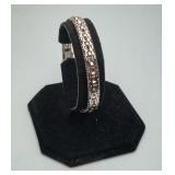 Sterling Tapering Woven Bracelet MILOR 16.6g
