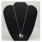 Sterling Silver Necklace with Poodle Pendant