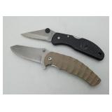 2 Locking Folding Pocket Knives Spring Assist