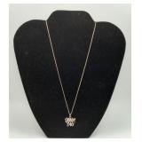 Sterling Silver DREAM BIG Pendant Box Chain