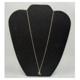 Sterling Silver Necklace 'R' Pendant