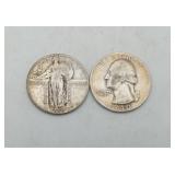 1930 & 40 Silver Quarter Standing Liberty Coins