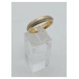 18k Gold & Plat Wedding Band Ring 8.5 Grams