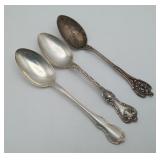 Sterling Silver Assorted Spoons 69 grams