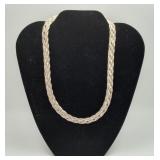 Sterling Braided Herringbone Necklace 20.5