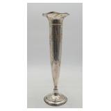 Tall Sterling Trumpet Vase 259 Grams