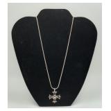 Sterling Silver Melissa Rivers Cross Necklace 17gm