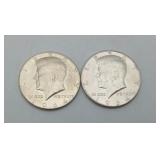 194 Kennedy Silver Half Dollar 2 US Coins