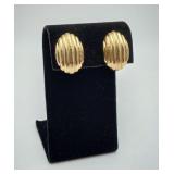 14k Gold Dome Earrings Clip On 4.1 grams