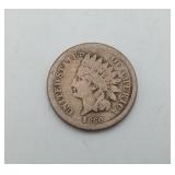 1860 Indian Head Penny US One Cent Coin