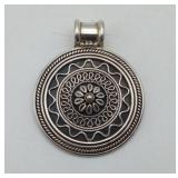Sterling Silver Doug Paulus DP Ornate Pendant 19gm