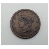 1833 Large Cent Penny Coronet Classic Head US Coin
