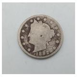 1892 V Nickel US Coin 5 cent