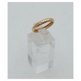 18k Gold Diamond Cut Wedding Band .9 grams