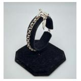 Sterling Silver Heart Charm Link Bracelet 16 grams