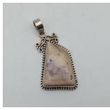 Sterling Silver Agate Cabochon Pendant