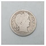 1900-s Barber Silver Quarter US Coin