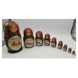 Matryoshka Painted Russian Nesting Doll SIGNED 10'