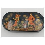 Russian Lacquer Hand Painted Box SIGNED