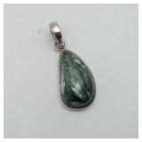 Sterling Silver Seraphinite Cabochon Pendant