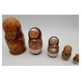 Wood Russian Nesting Doll Matryoshka Bearded Man