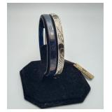 Laurana Blue White Peacock Enamel Bangle Bracelets