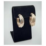 Sterling Silver Hoop Tube Earrings 10 grams