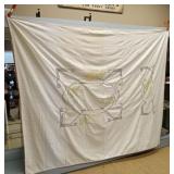 90x71 Embroidered Bed Spread Textile Tablecloth
