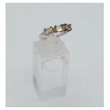 Sterling Silver 3 Stone Citrine Ring