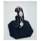 Sterling Rose Quartz Bracelet Like New