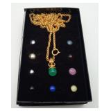 Joan Rivers Interchangeable Stone Pendant Necklace