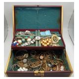 Jewelry Box & Costume Earrings Watches Cameo