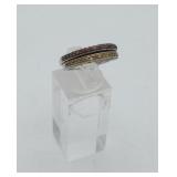 Two Sterling Stacker Ring Garnet & Topaz