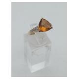 Sterling Gold Overlay Checker Board Topaz Ring